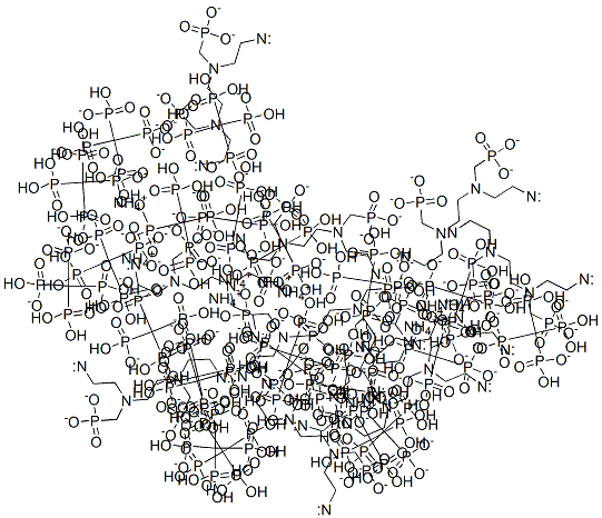 undecaammonium hydrogen [ethane-1,2-diylbis[[(phosphonatomethyl)imino]ethane-2,1-diylnitrilobis(methylene)]]tetrakisphosphonate Structure