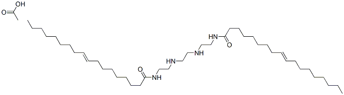 N,N′-[1,2-エタンジイルビス(イミノ-2,1-エタンジイル)]ビス(9-オクタデセンアミド)・酢酸 化学構造式