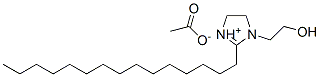 4,5-ジヒドロ-2-ペンタデシル-1H-イミダゾール-1-エタノール・酢酸 化学構造式