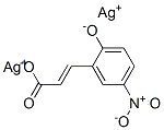 disilver(1+) 3-(5-nitro-2-oxidophenyl)acrylate Structure