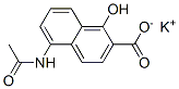 5-アセチルアミノ-1-ヒドロキシ-2-ナフタレンカルボン酸カリウム 化学構造式
