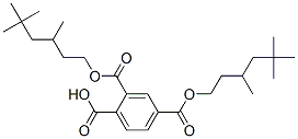 bis(3,5,5-trimethylhexyl) hydrogen benzene-1,2,4-tricarboxylate 结构式