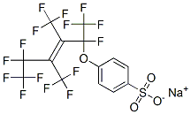 4-[[1,4,4,5,5,5-ヘキサフルオロ-1,2,3-トリス(トリフルオロメチル)-2-ペンテニル]オキシ]ベンゼンスルホン酸ナトリウム 化学構造式