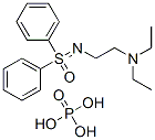 N-[2-(diethylamino)ethyl]-S,S-diphenylsulphoximide phosphate Struktur
