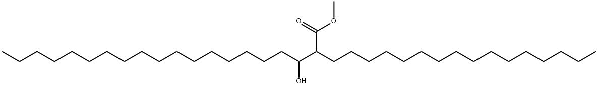 2-ヘキサデシル-3-ヒドロキシイコサン酸メチル 化学構造式