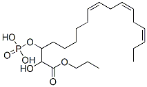 2-hydroxy-3-(phosphonooxy)propyl (9Z,12Z,15Z)-9,12,15-octadecatrienoate Struktur