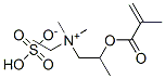 methyl 2-[(2-methyl-1-oxoallyl)oxy]propyltrimethylammonium sulphate Struktur