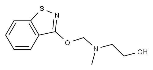 2-[[(1,2-benzisothiazol-3-yloxy)methyl]methylamino]ethanol Structure