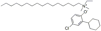 ethylhexadecyldimethylammonium 4-chloro-2-cyclohexylphenolate Struktur