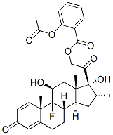 9-fluoro-11beta,17,21-trihydroxy-16alpha-methylpregna-1,4-diene-3,20-dione 21-acetylsalicylate Struktur