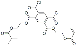 bis[2-[(2-methyl-1-oxoallyl)oxy]ethyl] 4,6-bis(chloroformyl)isophthalate Struktur