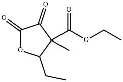 ethyl 2-ethyltetrahydro-3-methyl-4,5-dioxo-3-furoate Struktur