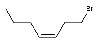 (Z)-1-bromohept-3-ene Structure