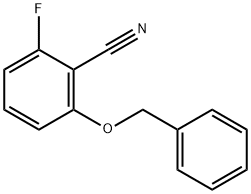 2-フルオロ-6-(フェニルメトキシ)ベンゾニトリル 化学構造式