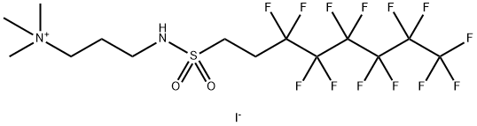 trimethyl-3-[[(3,3,4,4,5,5,6,6,7,7,8,8,8-tridecafluorooctyl)sulphonyl]amino]propylammonium iodide Struktur