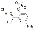 5-amino-2-[(methylsulphonyl)oxy]benzoic acid hydrochloride Struktur