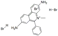 3,8-diamino-5-methyl-6-phenylphenanthridinium bromide dihydrobromide 结构式