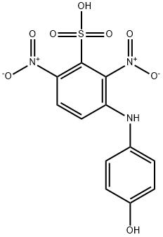 3-[(4-hydroxyphenyl)amino]-2,6-dinitrobenzenesulphonic acid 结构式