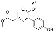 potassium (R)-(4-hydroxyphenyl)[(3-methoxy-1-methyl-3-oxopropylidene)amino]acetate 结构式