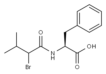 N-(2-bromo-3-methylbutyryl)-3-phenyl-DL-alanine Structure