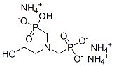 triammonium hydrogen [[(2-hydroxyethyl)imino]bis(methylene)]bisphosphonate 结构式