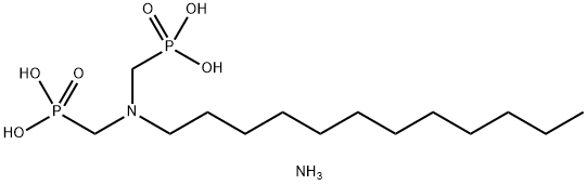 diammonium dihydrogen [(dodecylimino)bis(methylene)]bisphosphonate 结构式