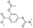 methyl 4-[[(dimethylamino)carbonyl]thio]-o-acetylsalicylate 结构式