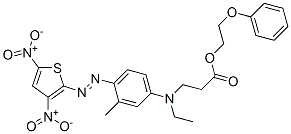 N-[4-[(3,5-ジニトロ-2-チエニル)アゾ]-3-メチルフェニル]-N-エチル-β-アラニン2-フェノキシエチル 化学構造式