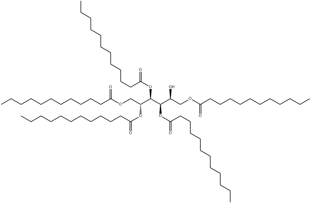 D-glucitol 1,3,4,5,6-pentalaurate 结构式