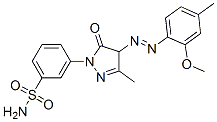 3-[4,5-dihydro-4-[(2-methoxy-p-tolyl)azo]-3-methyl-5-oxo-1H-pyrazol-1-yl]benzenesulphonamide Struktur