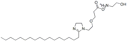 2-アミノエタノール/3-[2-[(2-ヘプタデシル-4,5-ジヒドロ-1H-イミダゾール)-1-イル]エトキシ]プロパン酸,(1:1) 化学構造式