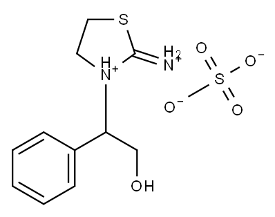 3-[alpha-(hydroxymethyl)benzyl]-2-iminiothiazolidinium sulphate 结构式