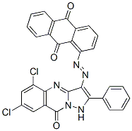 1-[(5,7-dichloro-1,9-dihydro-9-oxo-2-phenylpyrazolo[5,1-b]quinazolin-3-yl)azo]anthraquinone|