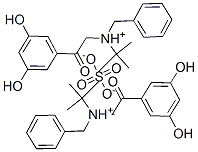 2-[(1,1-ジメチルエチル)(フェニルメチル)アミノ]-1-(3,5-ジヒドロキシフェニル)エタノン・0.5硫酸塩 化学構造式