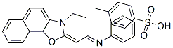 N-[2-(3-エチルナフト[2,1-d]オキサゾール-2(3H)-イリデン)エチリデン]ベンゼンアミン・4-メチルベンゼンスルホン酸 化学構造式