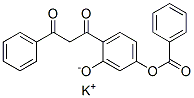 4-(1,3-dioxo-3-phenylpropyl)-3-hydroxyphenyl benzoate, potassium salt Structure