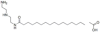 N-[2-[(2-アミノエチル)アミノ]エチル]ヘキサデカンアミド・酢酸 化学構造式