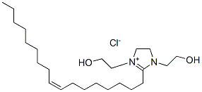 [2-[(8Z)-8-ヘプタデセニル]-4,5-ジヒドロ-1,3-ビス(2-ヒドロキシエチル)-1H-イミダゾール]-3-イウム・クロリド 化学構造式