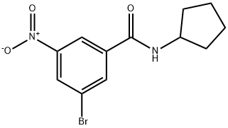 N-环戊基-3-溴-5-硝基苯甲酰胺 结构式