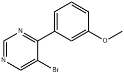 5-溴-4-(3-甲氧基苯基)嘧啶 结构式
