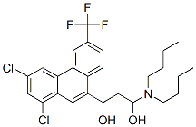 1-(dibutylamino)-3-[1,3-dichloro-6-(trifluoromethyl)-9-phenanthryl]propane-1,3-diol Structure