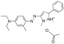 3-[[4-(diethylamino)-o-tolyl]azo]-1,2-dimethyl-5-phenyl-1H-pyrazolium acetate Structure