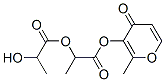 1-methyl-2-[(2-methyl-4-oxo-4H-pyran-3-yl)oxy]-2-oxoethyl lactate Structure
