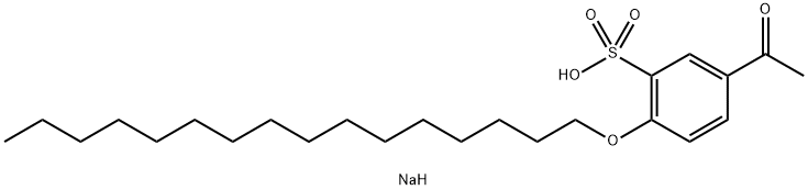 sodium 5-acetyl-2-(hexadecyloxy)benzenesulphonate 结构式