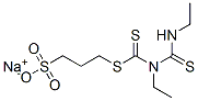 sodium 3-[[[ethyl[(ethylamino)thioxomethyl]amino]thioxomethyl]thio]propanesulphonate 结构式