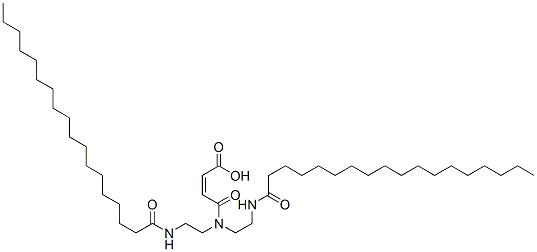 N,N-ビス[2-[(1-オキソオクタデシル)アミノ]エチル]マレインアミド酸 化学構造式