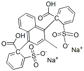 disodium 1,1'-(2-methyl-1,4-naphthylene) bis[2-sulphonatobenzoate] 结构式