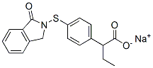 sodium 2-[4-(1,3-dihydro-1-oxo-2H-isoindol-2-ylthio)phenyl]butyrate  Struktur