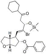 [3aR-[3aalpha,4alpha(S*),5beta,6aalpha]]-4-[2-bromo-5-cyclohexyl-5-oxo-3-[(trimethylsilyl)oxy]-1-pentenyl]hexahydro-2H-cyclopenta[b]-5-furyl benzoate  Structure