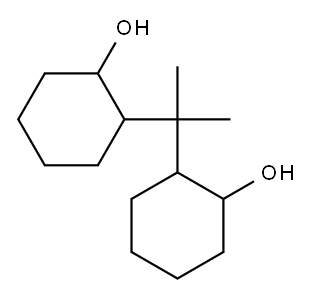 2,2'-(1-methylethylidene)bis(cyclohexan-1-ol) 结构式
